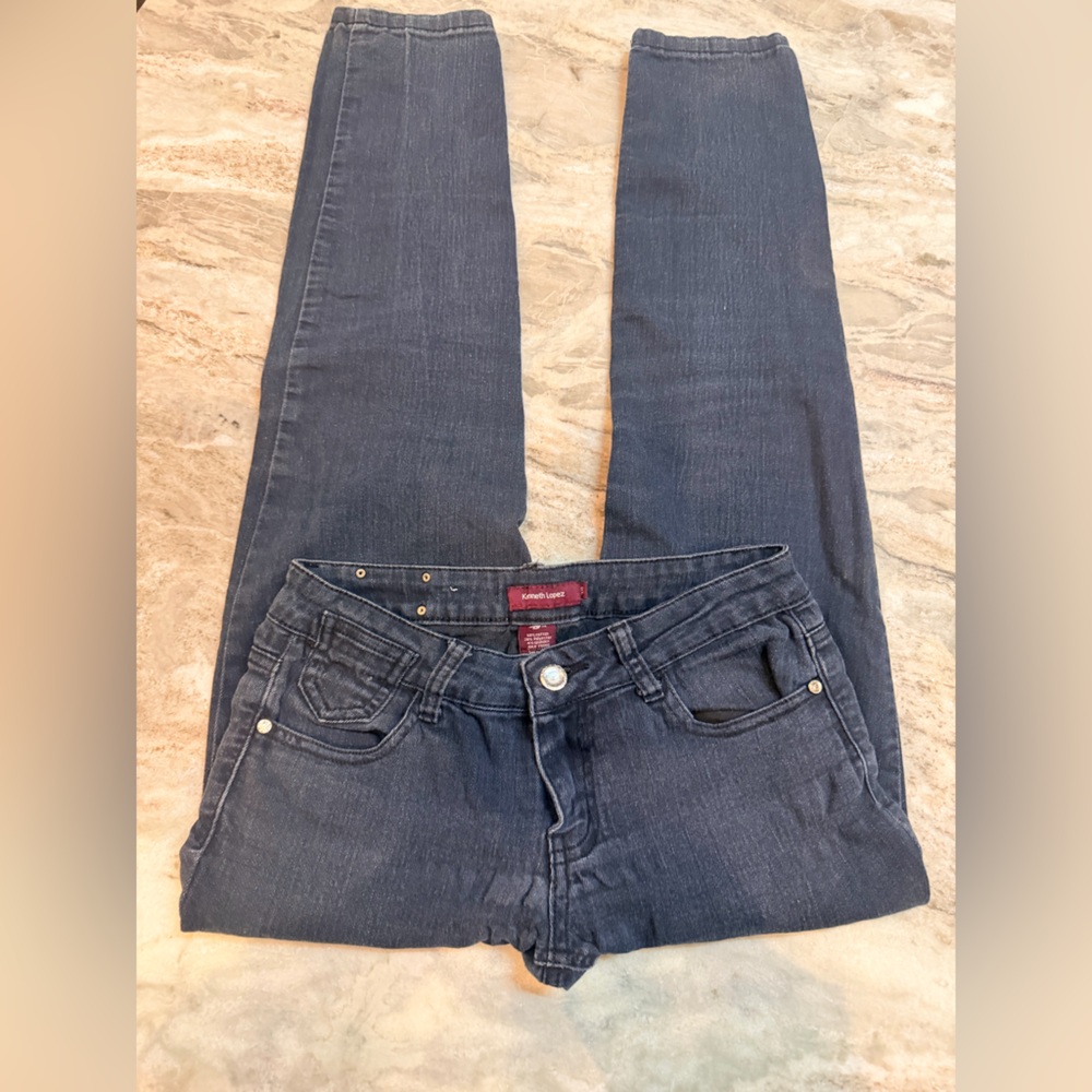 Kenneth Lopez Dark Wash Stretch Jeans Size 3/4 | Slim Straight